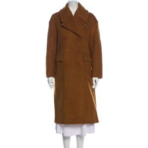 Sophie Hulme Virgin Wool Camel-Coloured Peacoat Size 10